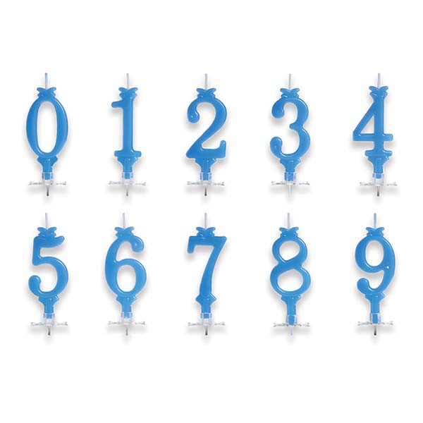 Candele Candeline per Compleanni Conf.12 pz per numero - Rosa, Azzurro,Rosso