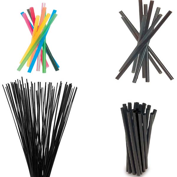 Cannucce Dritte da Cocktail, Nere o Colorate, 13-21cm 1000 pz.