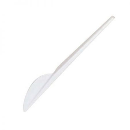 Posate Coltello Colore Bianco di Plastica Monouso 100 pz.