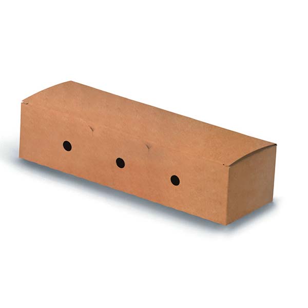 Scatola di Carta per Panino Hot Dog Automontante - Conf. 50 pz.-