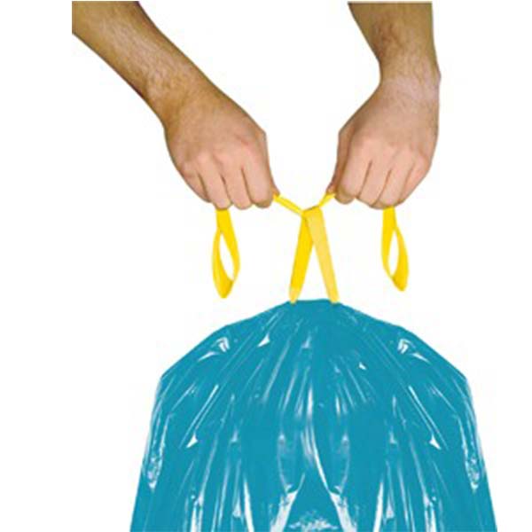 Sacchi Sacchetti Spazzatura per secchi da cucina e ufficio 55x65, maniglie chiusura -15 pz.-