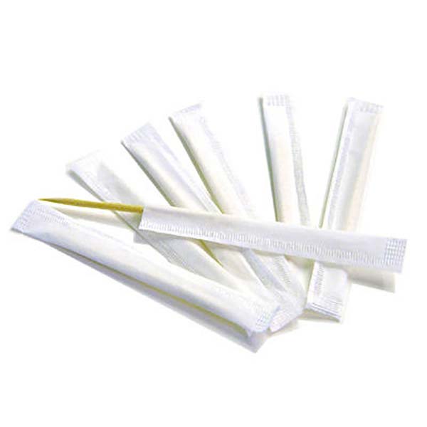 Stuzzicadenti a doppia punta incartati singolarmente - Conf. 1000 pz.-