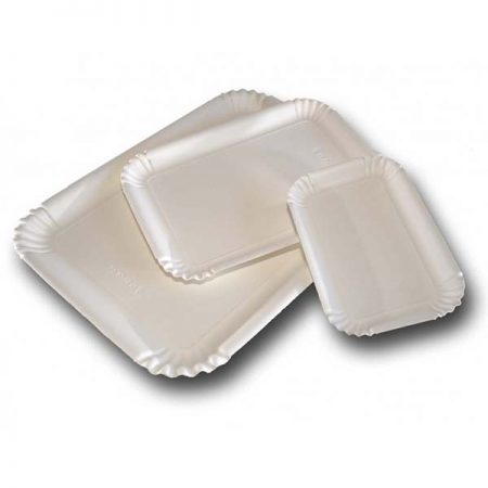 Vassoio in Cartone Bianco per Pasta e Dolci 28x38 cm - Conf. 50 pz