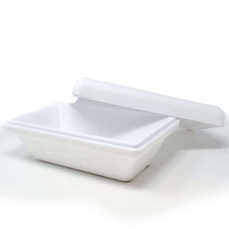 Contenitore Vaschetta Gelato in polistirolo con coperchio 500gr- Conf. 50 pz