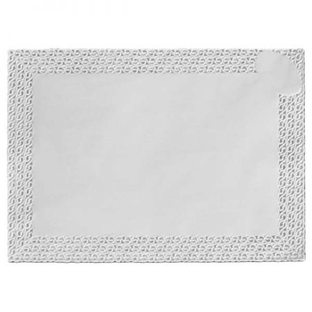 Carta pizzo porcellanata rettangolare pz 100