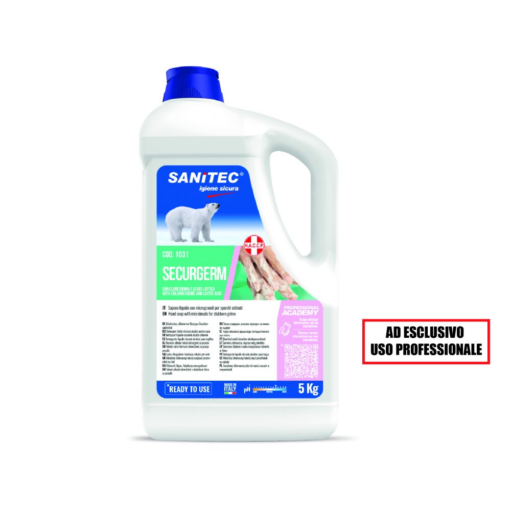 SAPONE DETERGENTE MANI CORPO CON 2 ANTIBATTERICI - 5KG