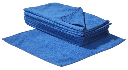 10 panni in microfibra, 35 x 35 cm, colore blu