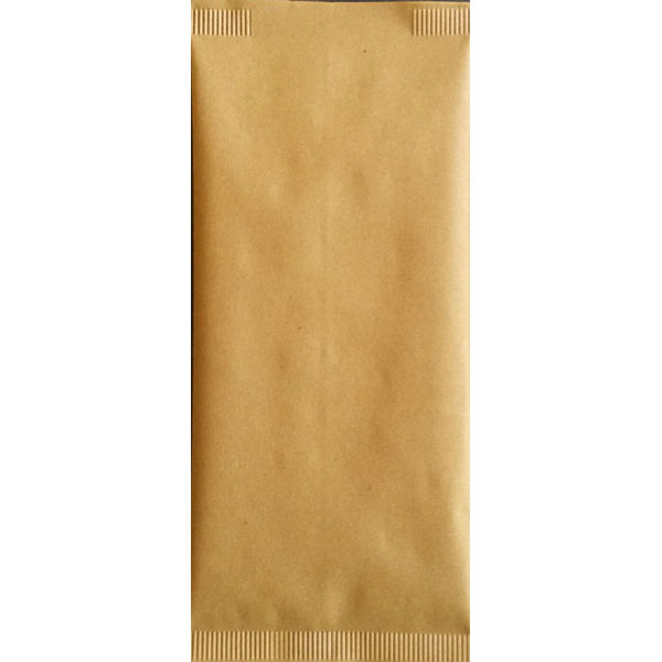 Porta posate di carta paglia Conf. 1000 con tovagliolo 2 veli cm. 38x38