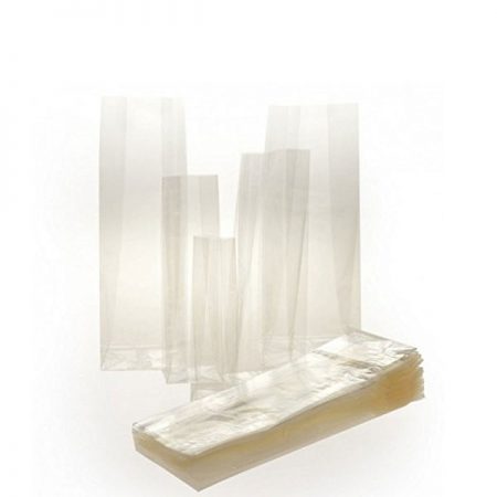 100 Bustine Trasparenti Per Biscotti Con Fondo Quadro-cm 6X20+5