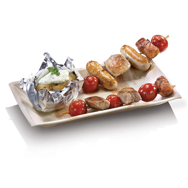 Vassoio Rettangolare in Foglie di Palma SDG 17x25cm “CUADRA” 25 pz.