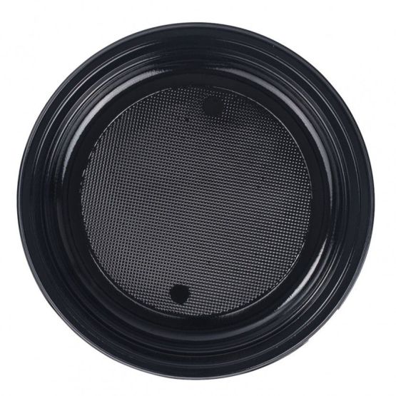 Piatti dessert-frutta Colorati Monouso Plastica 50 pz. - cm 18 - COLORE NERO