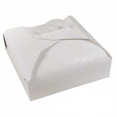 SCATOLA TORTA BIANCO DAMASCATO cm 38x38 - 10pz