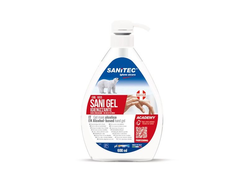 GEL INGIENIZZANTE MANI SENZA RISCIACQUO 600 ML - 70% di alcool come da normativa