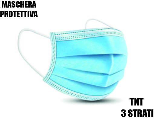 20 PZ MASCHERINA tnt 3 VELI PER PROTEZIONE VIE RESPIRATORIE