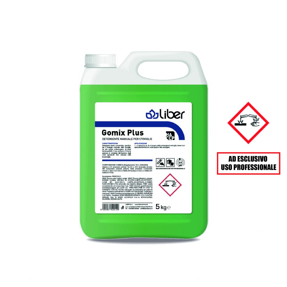 DETERGENTE MANUALE CONCENTRATO PER STOVIGLIE - 5Litri