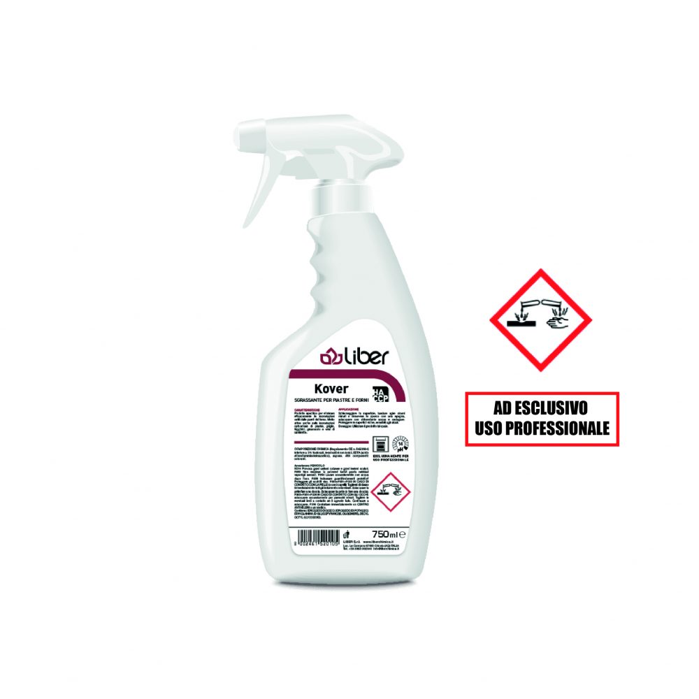 DETERGENTE SGRASSANTE PER PIASTRE,FORNI,CAPPE CUCINA,BARBECUE,COTTI CARBONIZZATI - 750ml