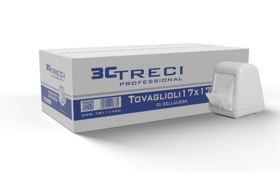 Tovaglioli Bar Monovelo per dispenser 17x17 Bianchi - Conf. 2000 pz.